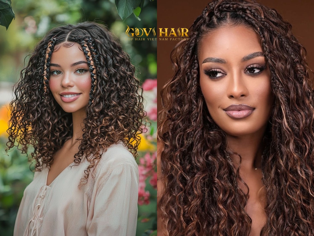 Waves and Braids combine loose waves with small accent braids