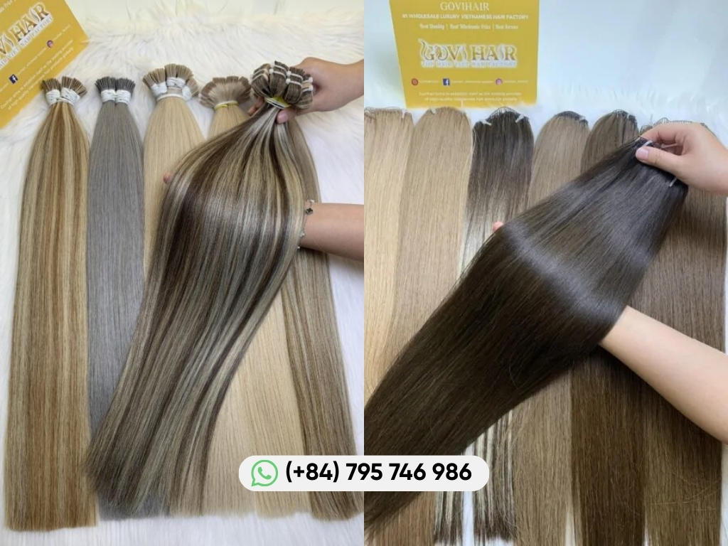 Low bun hairstyles created with hair extensions for a fuller and natural-looking bun