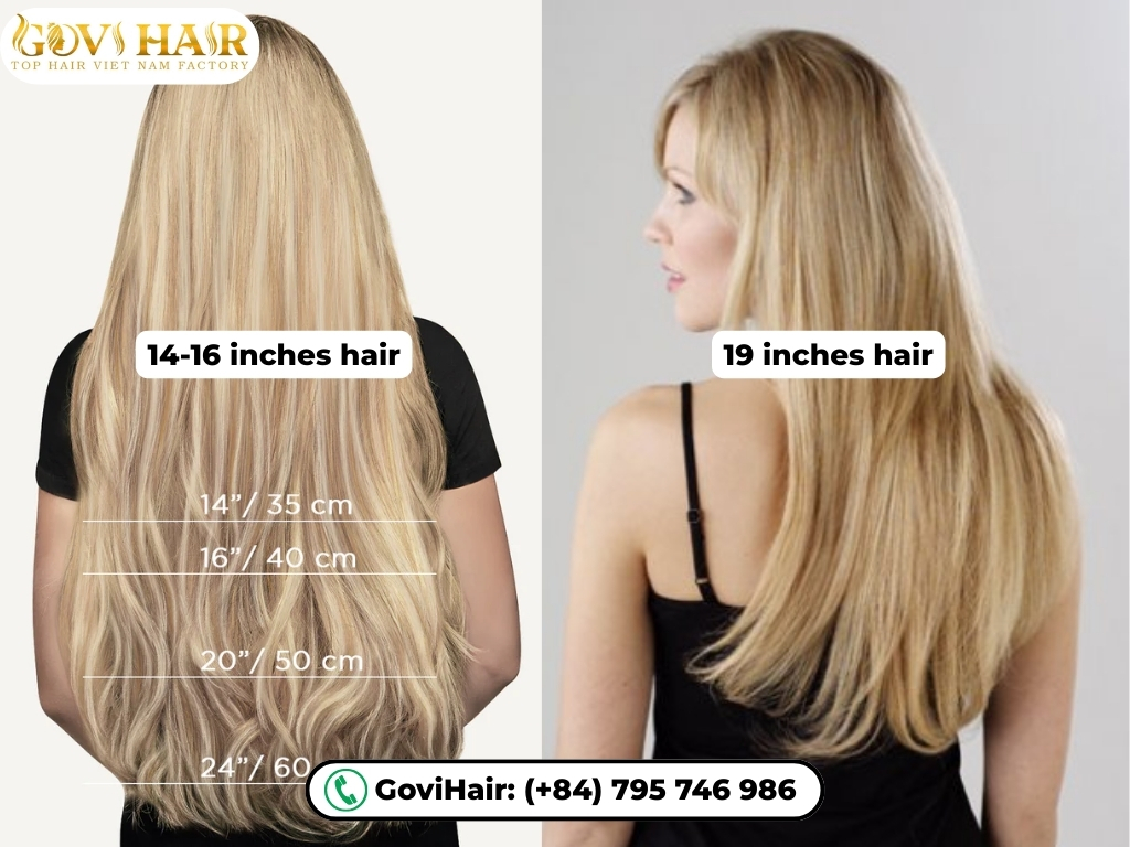 14-16 inch hair vs 19 inch hair