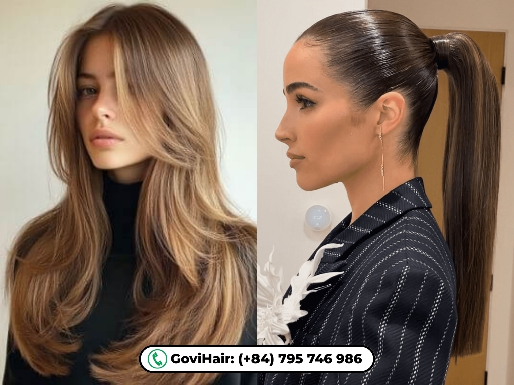 feminine and elegant styles with 21 inch hair