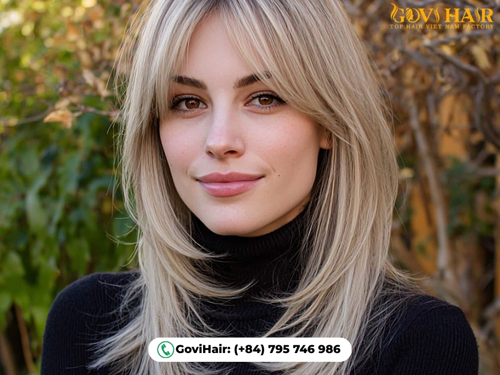 A clean mid-length cut with soft layers