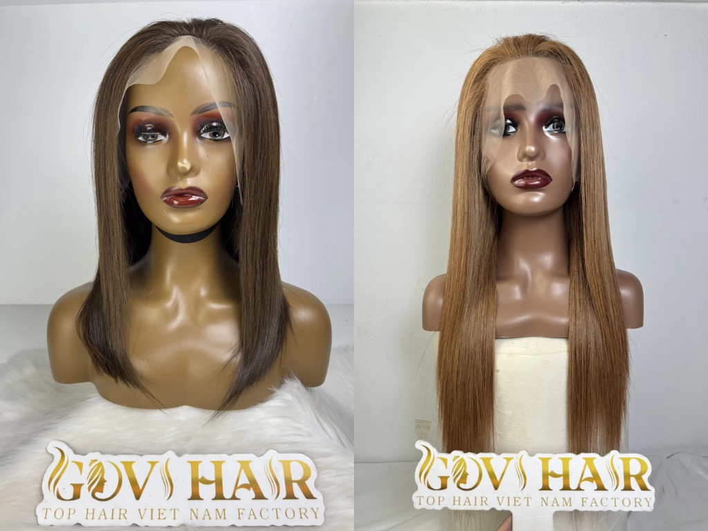 Premium 100% Vietnamese human hair ensures your ash brown wig