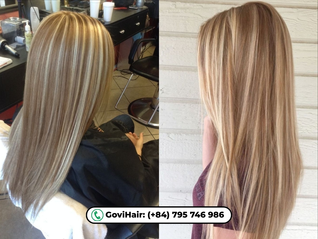 Blonde foil highlights