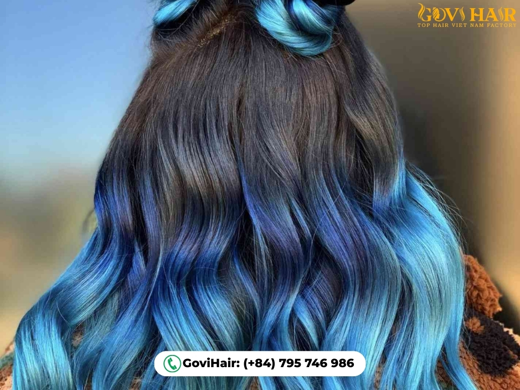 Brown Dark Blue Ombre blends rich brown into deep navy