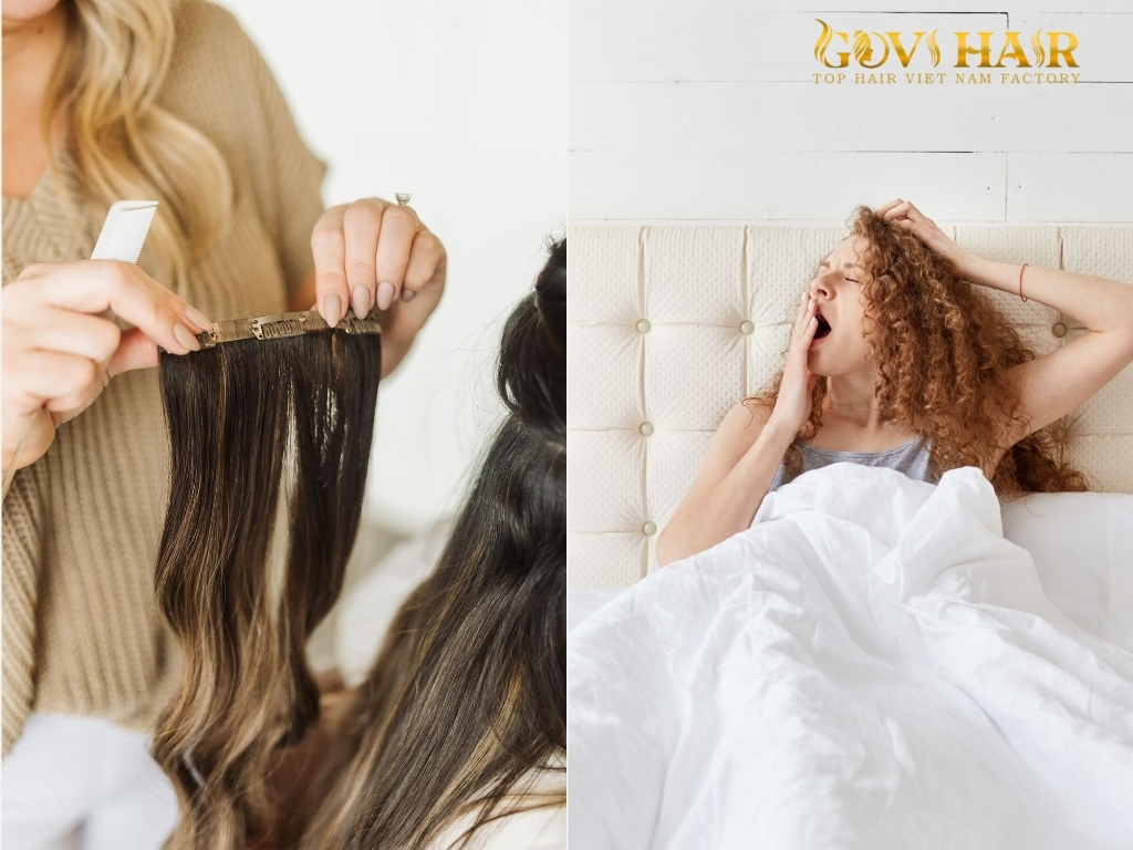 Can You Sleep With Clip In Hair Extensions? The Honest Truth 3 Removing clip in hair extensions before sleeping