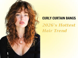 Curly Curtain Bangs