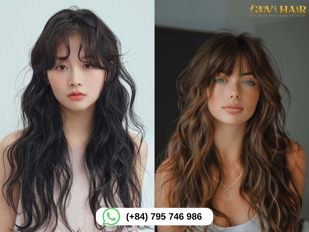 Curtain Bangs Wavy Hair