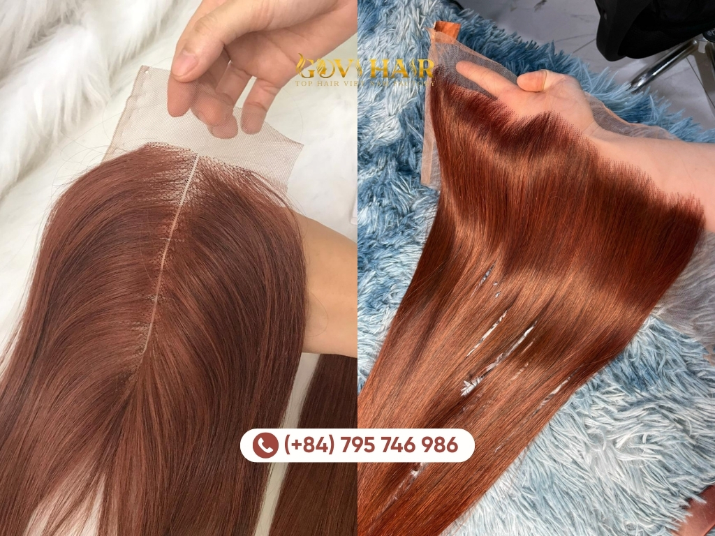 Buy dark brown hair red undertones wigs at GoviHair