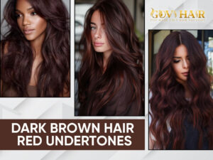 dark brown hair red undertones