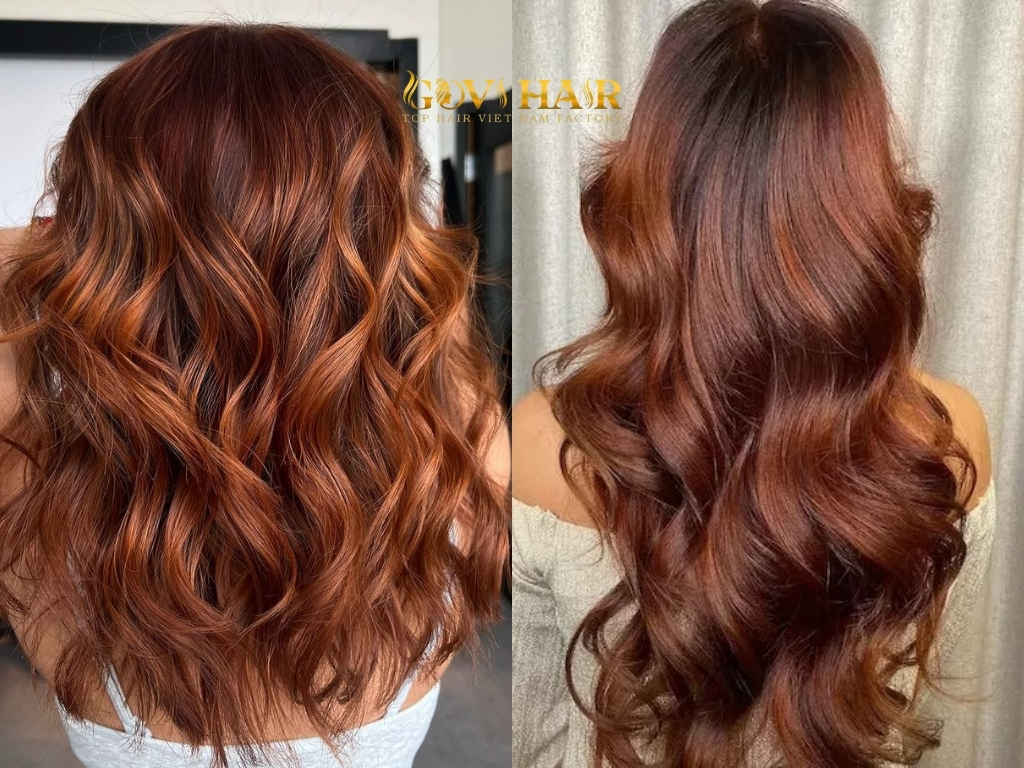Chestnut Copper Mix blends warm chestnut brown with vivid copper streaks