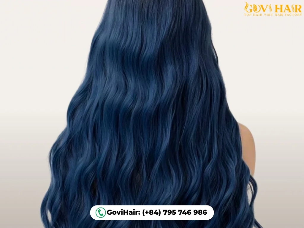 Dark Sapphire Blue Hair gives a rich, regal jewel tone