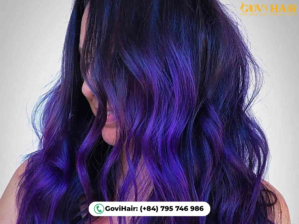 Deep Violet-Blue Hair creates rich, artistic indigo tones