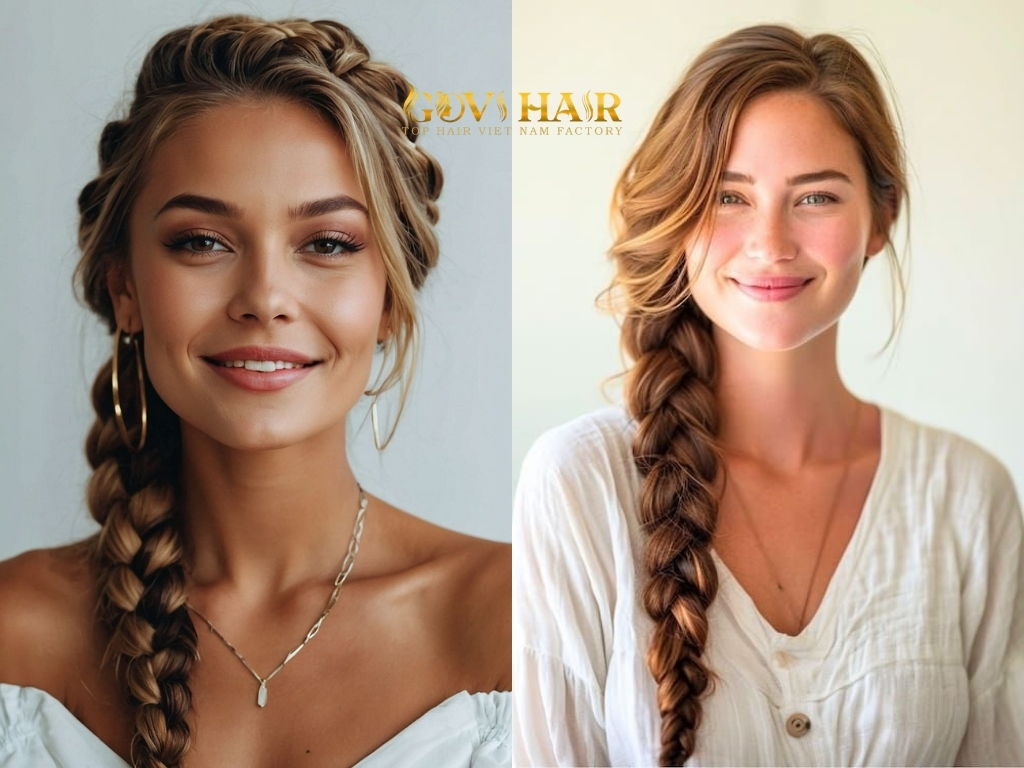 A side-swept braid is perfect for creating asymmetrical balance