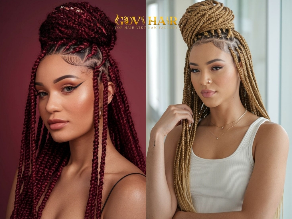 High Bun Dread Twist is a sophisticated and formal option