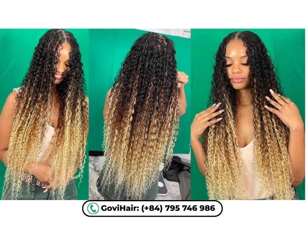 Ombre knotless braids