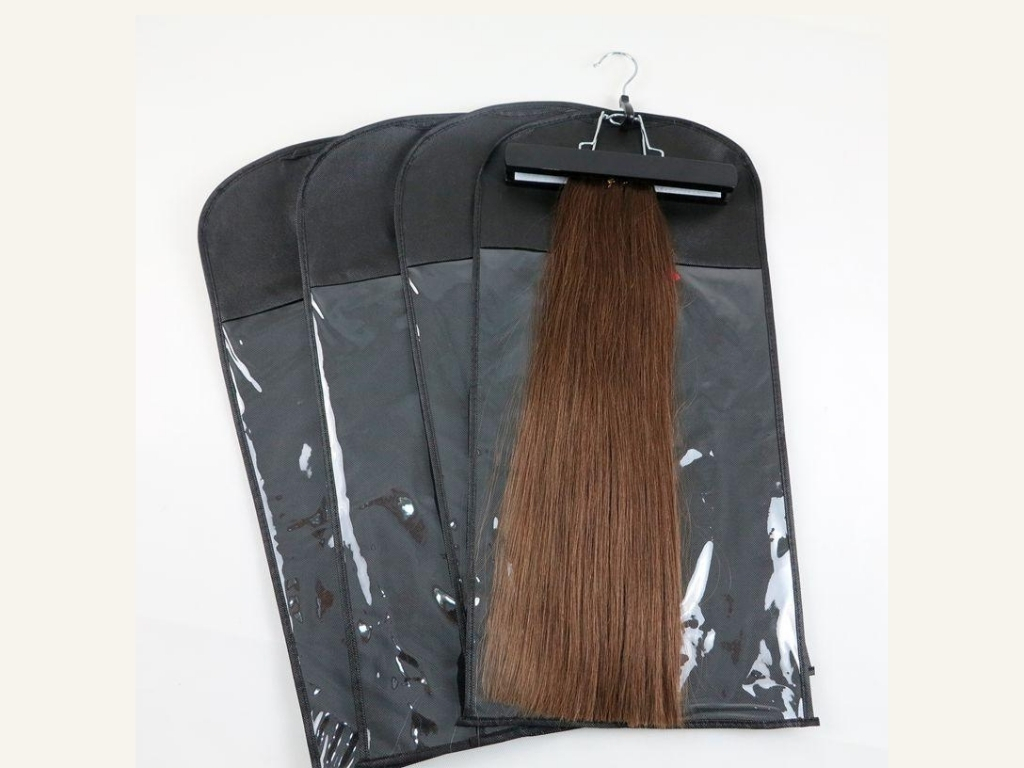 How to Store Clip-In Hair Extensions: Pro Tip to Prevent Tangling 5 Clip in Hair Extension Hanger or Carrier Bag
