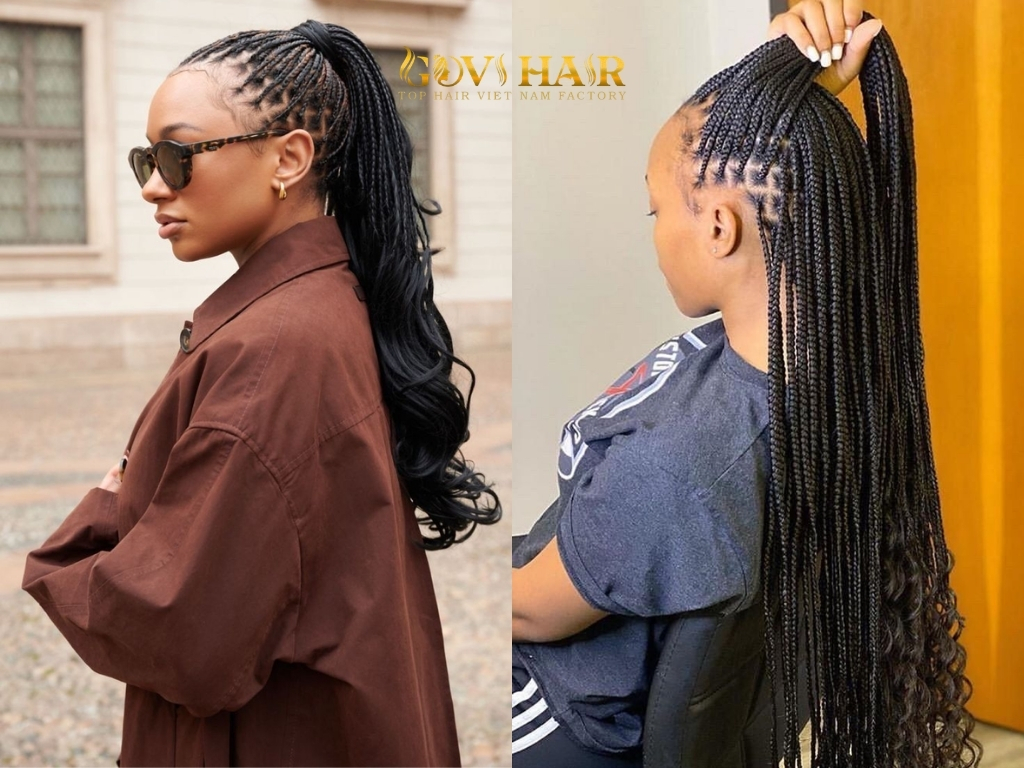 Knotless braids are a modern variation of traditional box braids