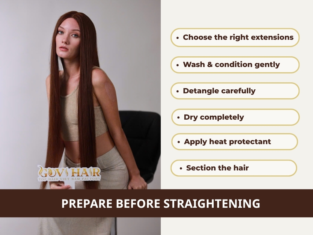 Real human hair extensions can be straightened, curled, and styled just like your natural hair.