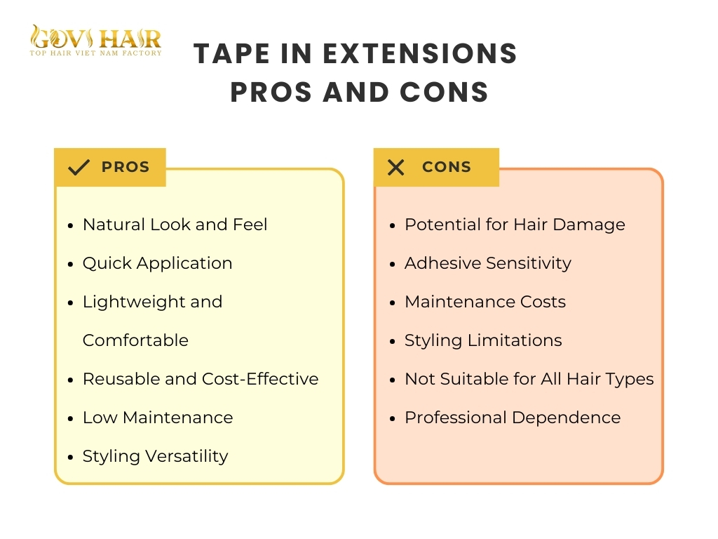 Tape In Extensions Pros and Cons