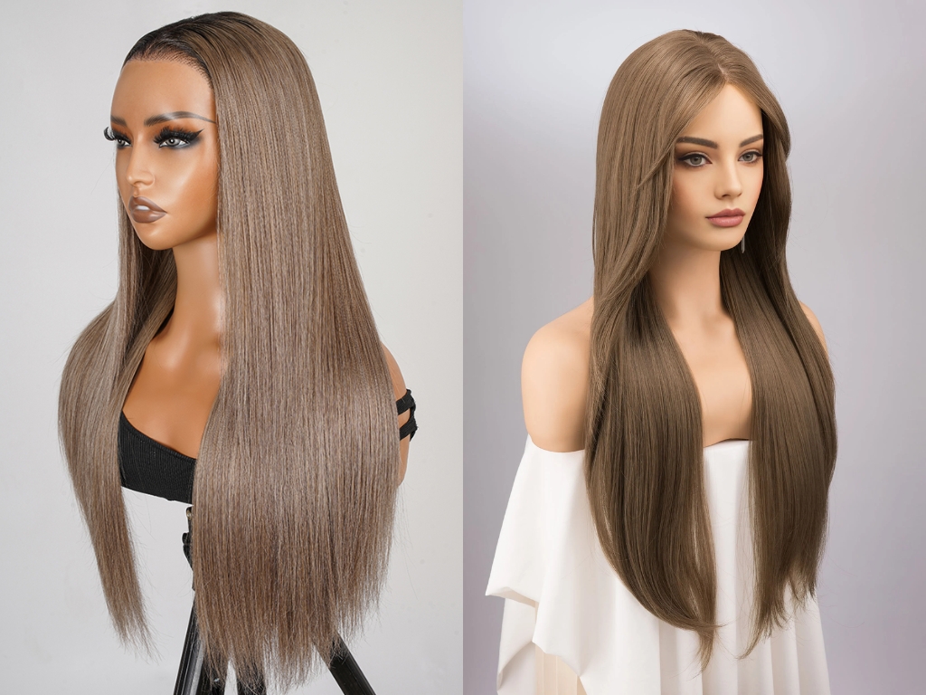 The ash brown wig: A perfect blend of cool tones and natural sophistication for a modern look.