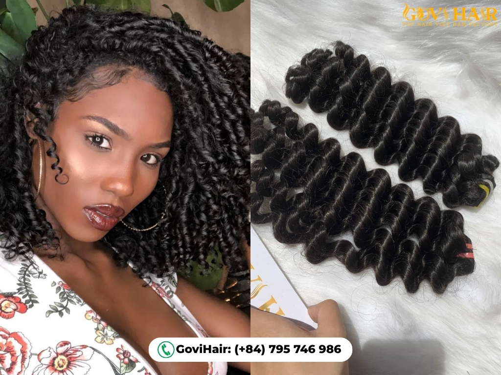 Vietnamese human hair from Govihair ideal for coiling styles