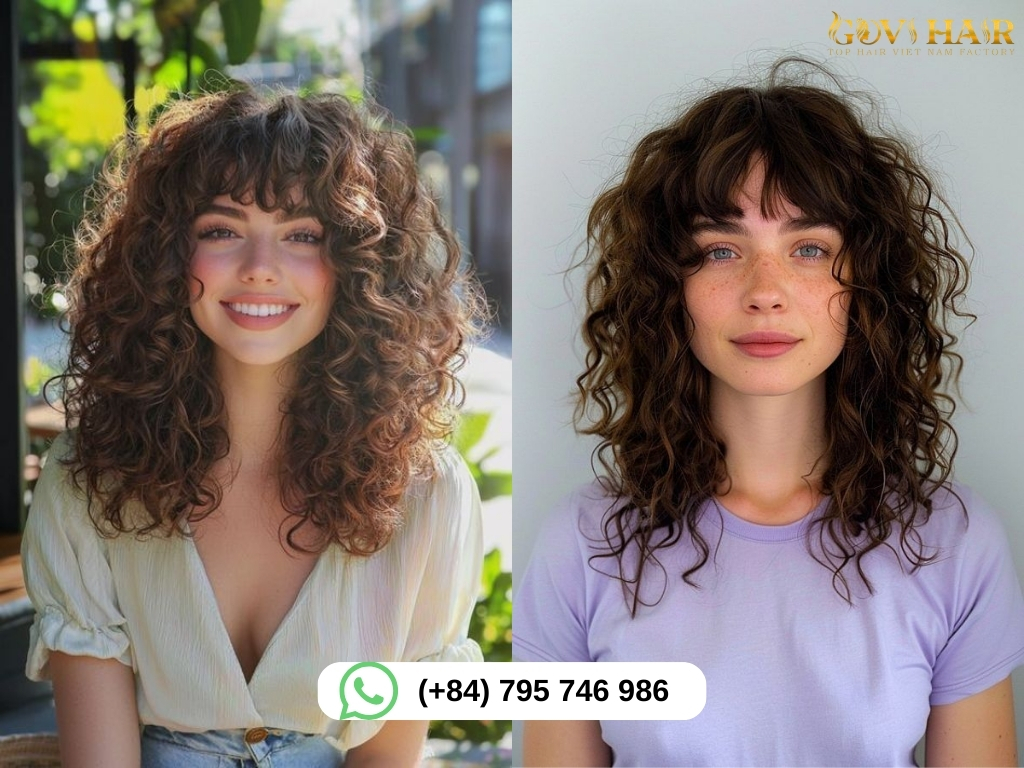 What Are Curly Curtain Bangs?