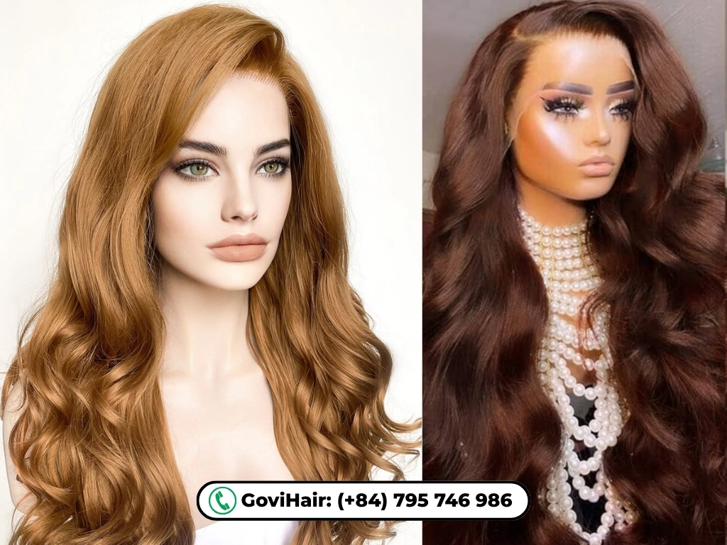 Chestnut and chocolate brown hair wig