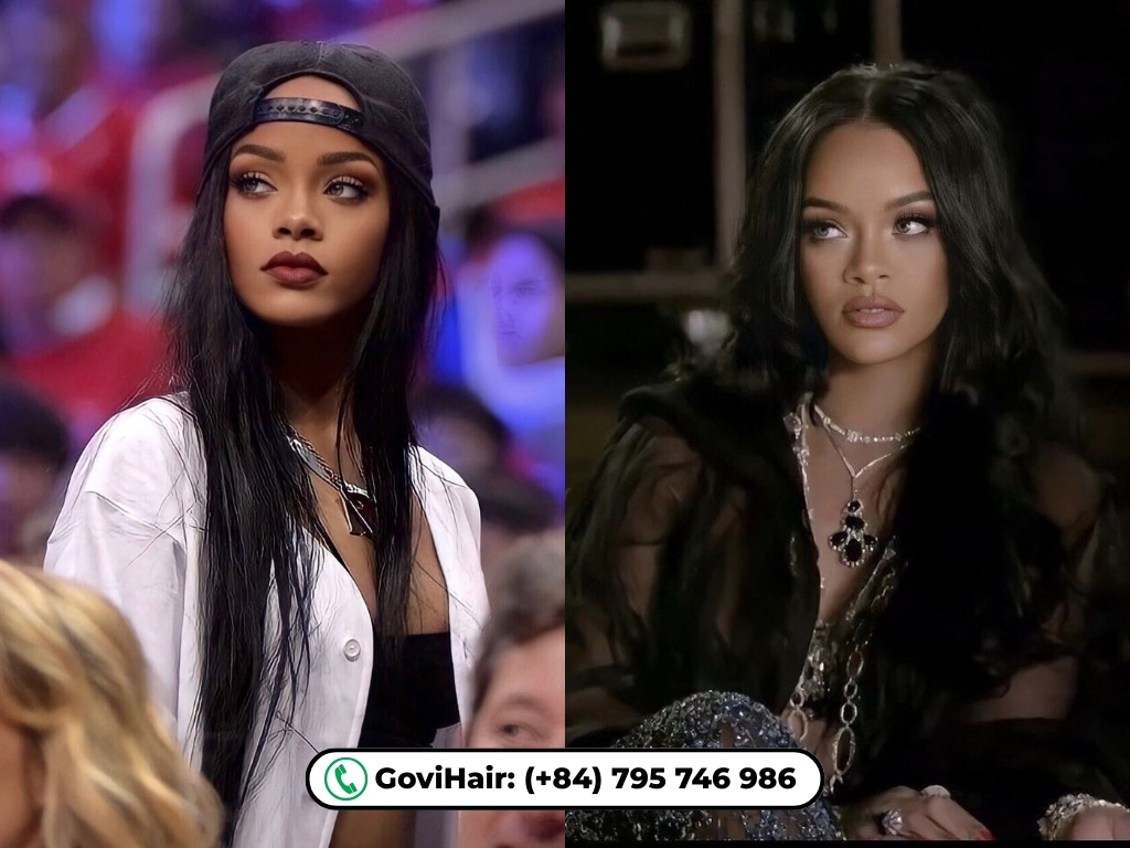 Rihanna jet black hairstyle