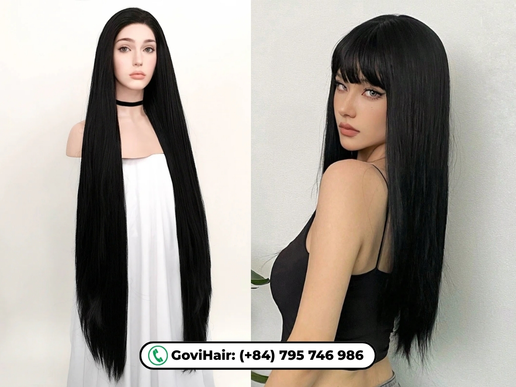 Jet black hair color