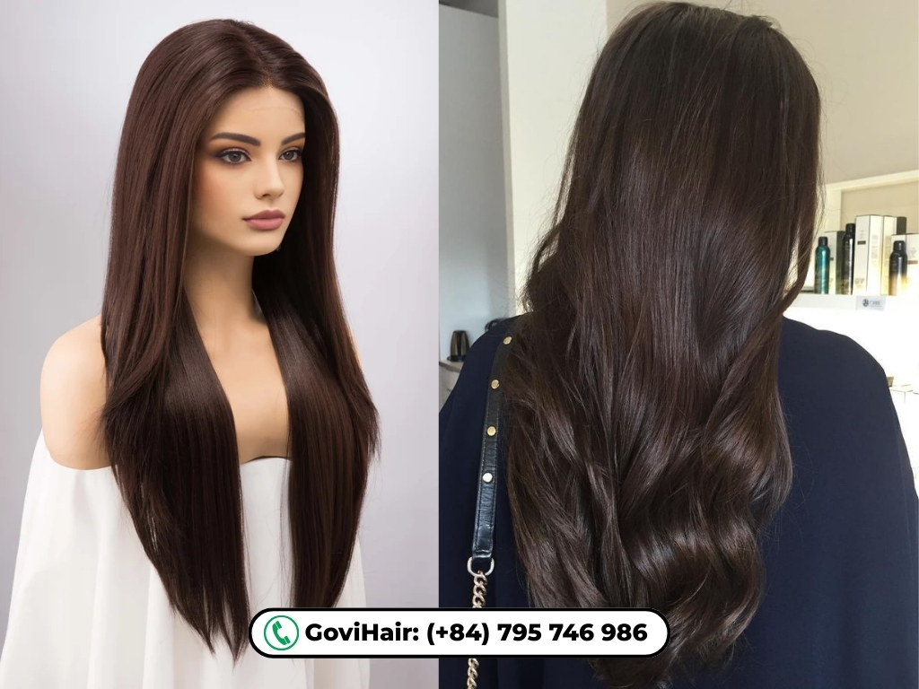 Dark brown hair color