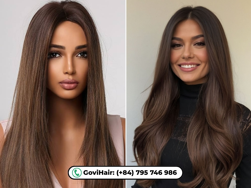 Medium brown hair color