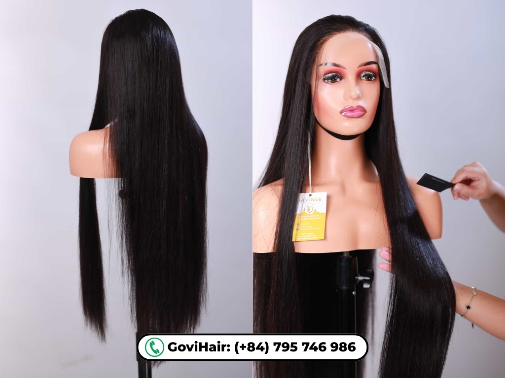 Natural black hair wig