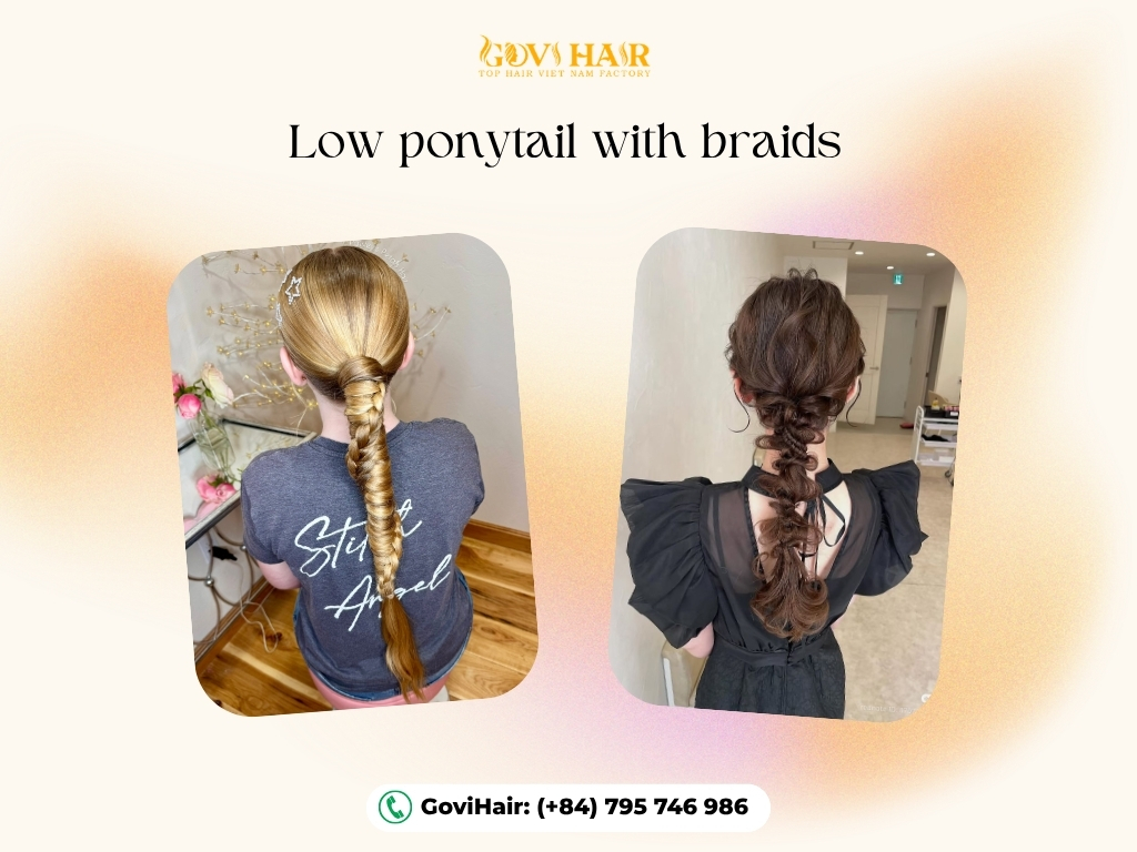 A Chinese ladder braid creates a neat, woven look that feels elegant and detailed.