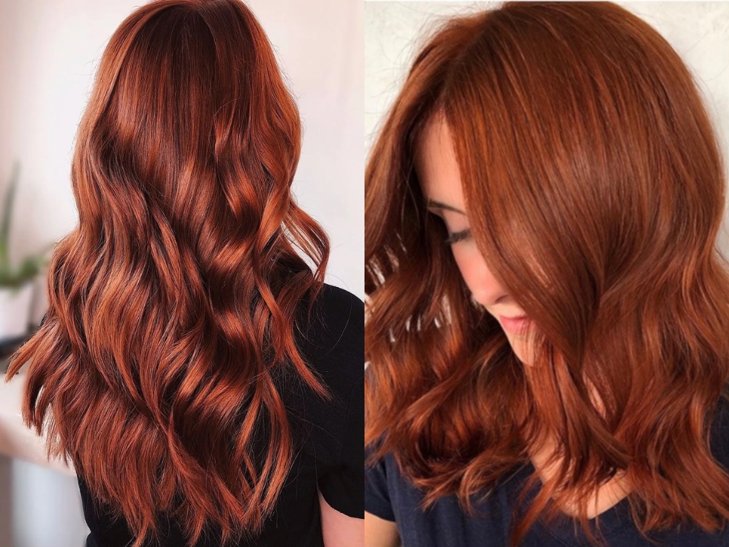 Dark ginger beer hair color inspired by deep amber hues