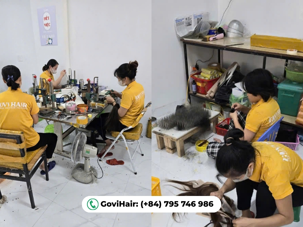 Hackling is a key step in Vietnamese hair processing