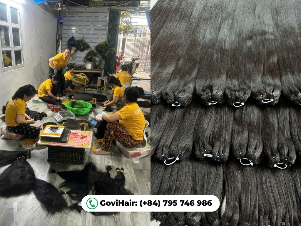 A Vietnamese hair weave is made from 100% human hair, typically sourced from single donors
