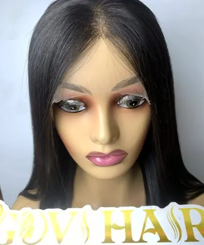 16 inch full lace human hair wig front