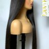 28 Inch Wig 5x5 HD Lace Closure Bone Straight Natural Black Virgin Hair 8 28 inch wig side profile on stand