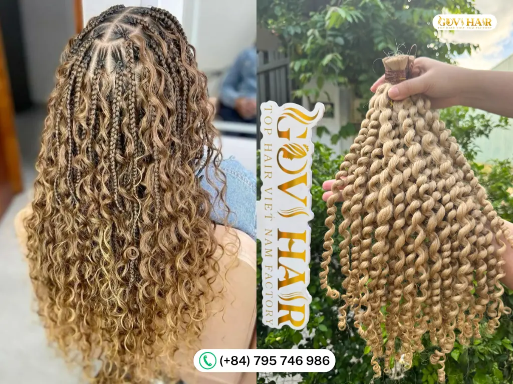 Faux locs made with afro kinky bulk hair