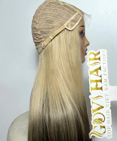 Blonde Ombre Wig 5x5 Closure 28 Inch Bone Straight Human Hair 7 Blonde ombre wig 5x5 closure cap