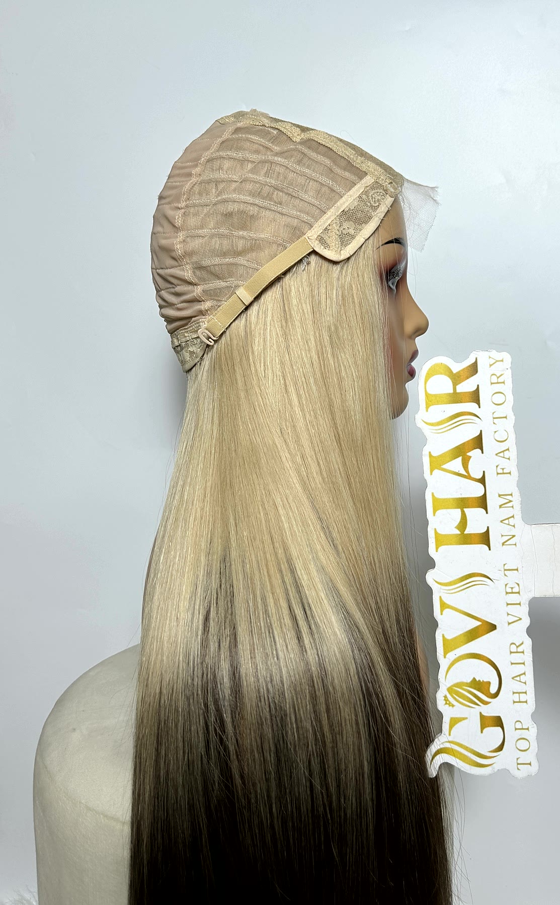 Blonde Ombre Wig 5x5 Closure 28 Inch Bone Straight Human Hair 4 Blonde ombre wig 5x5 closure cap