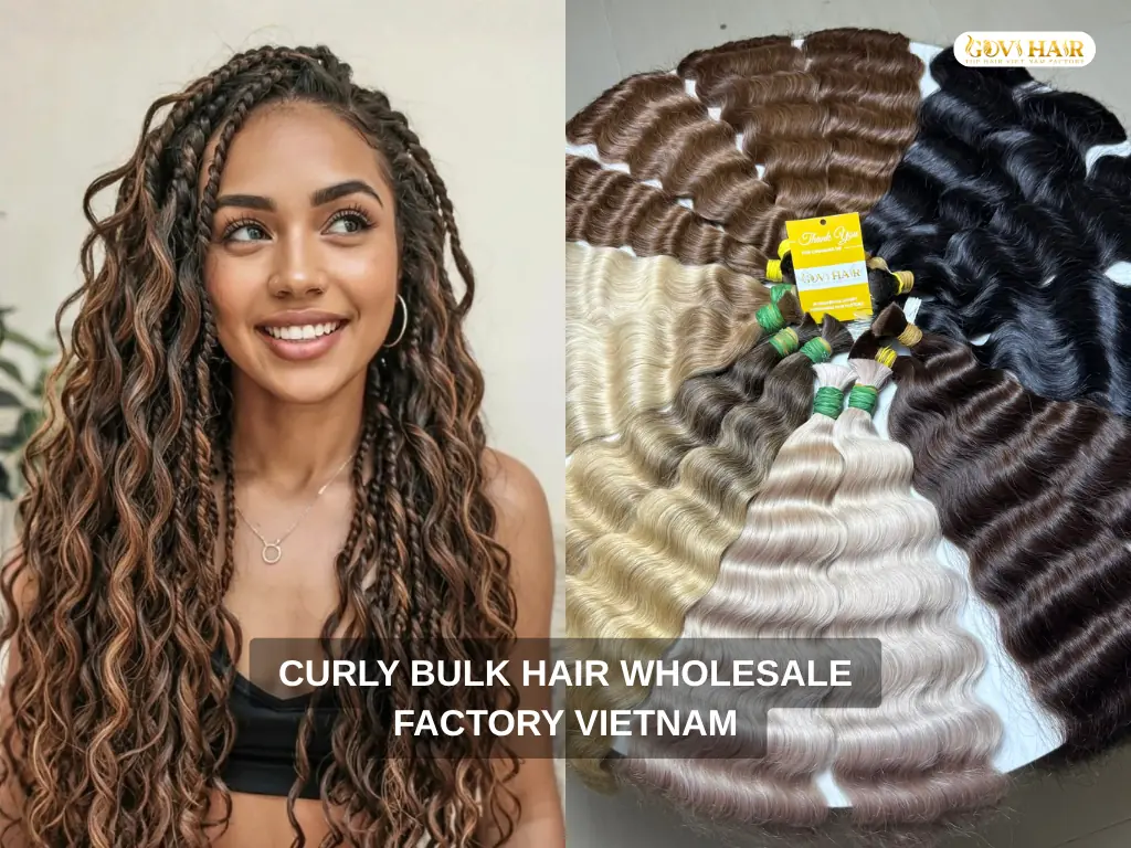 Curly bulk hair wholesale factory Vietnam