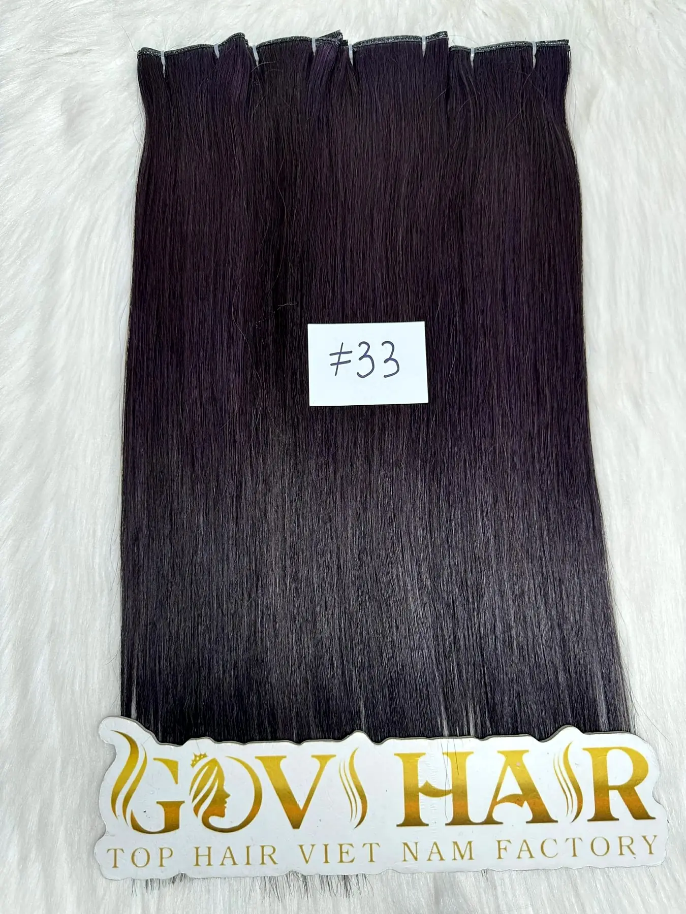 Genius Weft Wholesale 16 Inch #33 Color Bone Straight Human Hair 2 Genius weft wholesale 16 inch #33 colour