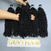 22 Inch Burmese Curly Braiding Hair Raw Bulk Human Hair Wholesale 6 Burmese curly braiding hair held by hand