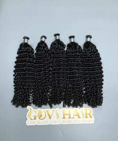 Burmese curly braiding hair five bulk bundles
