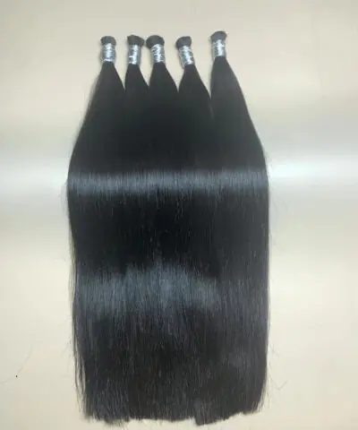 raw Vietnamese bulk hair close up view 2
