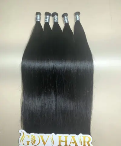 raw Vietnamese bulk hair close up view 3