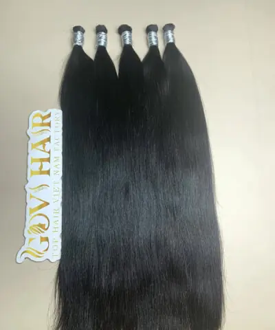 raw Vietnamese bulk hair close up view 6