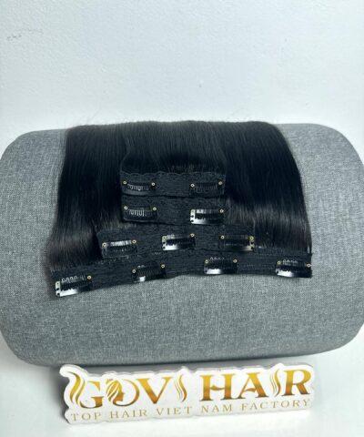 clip in hair extensions close up view 3