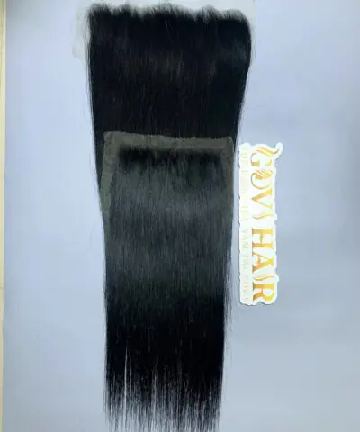 20 Inch Raw Hair Lace Frontal 13x4 Bone Straight HD Lace Wholesale 5 raw hair lace frontal 13x4 close up view 2